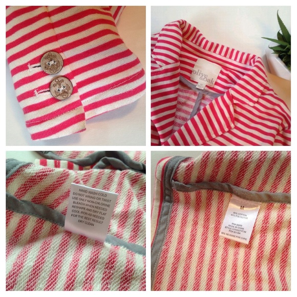 Anthropologie Olive & Oak Striped Women's Blazer - Picture 5 of 8